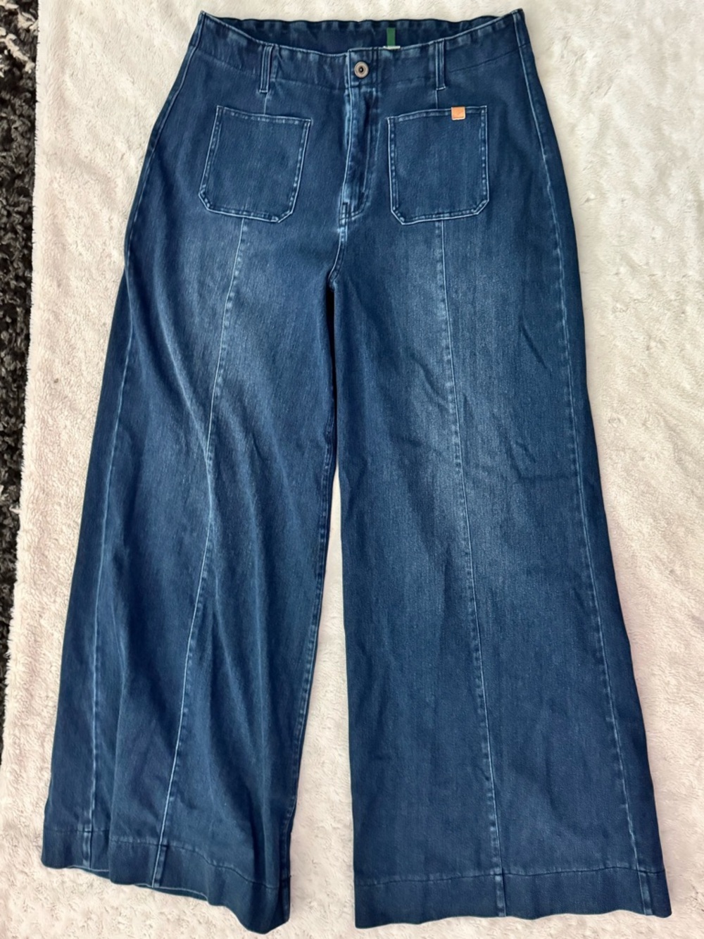 Halara Flex™ High Waisted Pockets Washed Casual Wide Leg Jeans - Picture 4 of 11